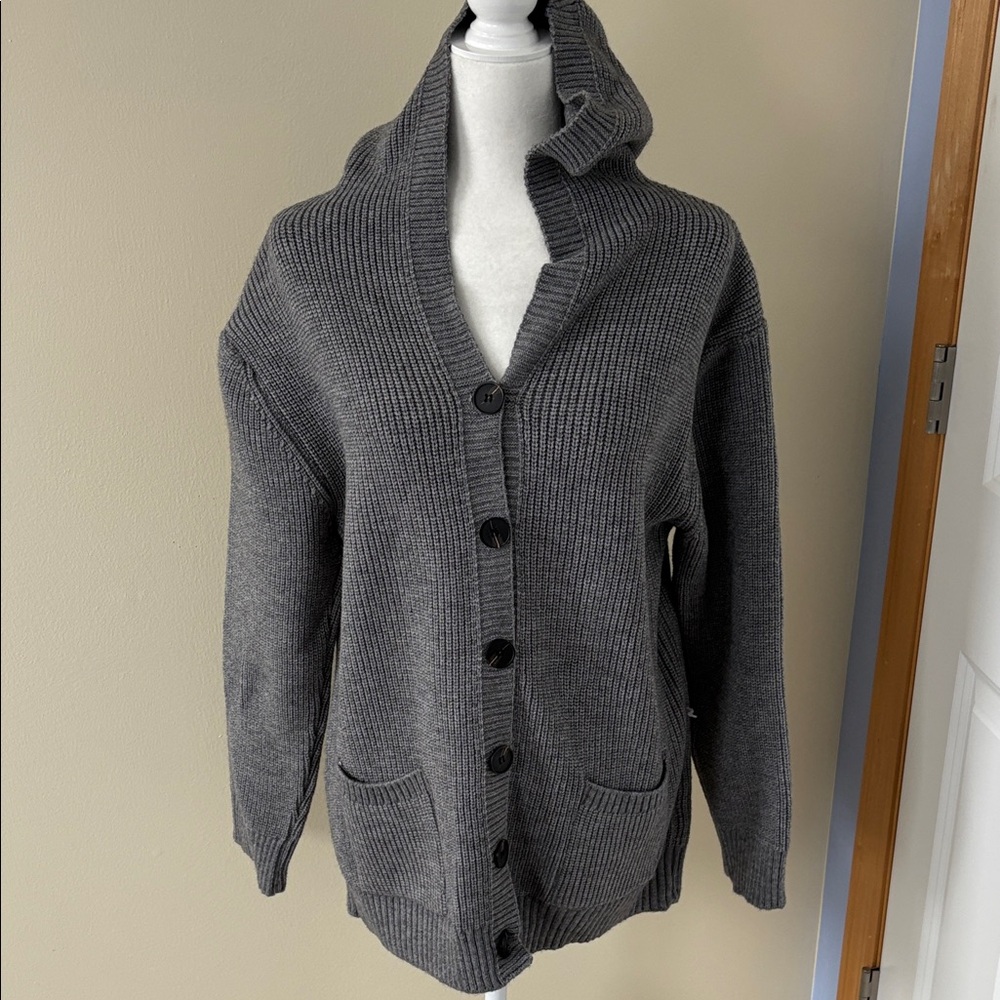 Gray Women's Cardigan Sweater